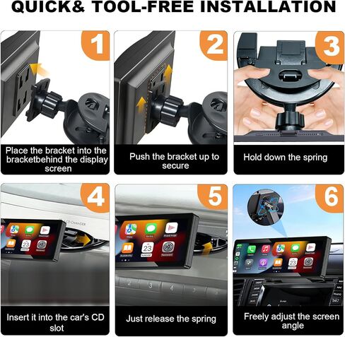 cd Holder,CD Slot Mount for CarPlay Screen,360° Rotatable Adjustable Arm with 17mm Universal Ball Head, Compatible with CarPlay Android Auto Monitor GPS Bracket in Saudi Arabia
