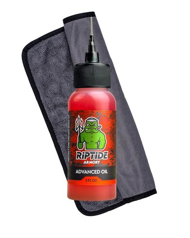 Riptide Armory Advanced Gun Oil - Long Lasting Graphene Protection & Lubricitity - Protect & Prevent Buildup - Safe on All Surfaces - Veteran Founded & Formulated by Former US Navy Seal (2oz) in Saudi Arabia