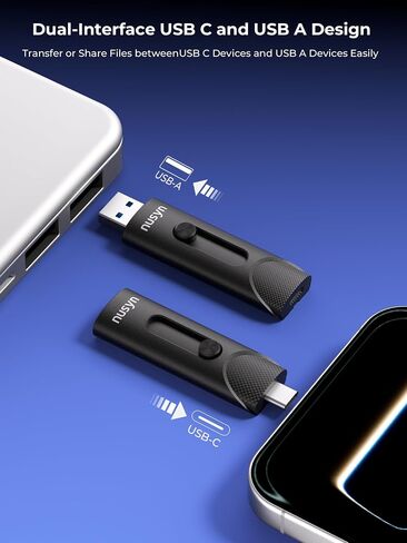 512GB External SSD/USB Drive - Up to 1050MB/s, 2-in-1 USB-C + USB-A, USB 3.2 Gen2, Portable Solid State Drive for iPhone, Android Phones/Tablets, PS4, Windows & Mac in Saudi Arabia