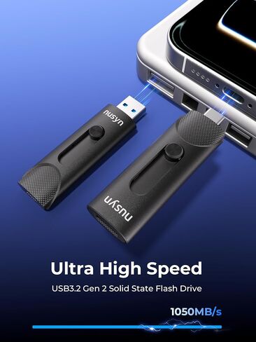 512GB External SSD/USB Drive - Up to 1050MB/s, 2-in-1 USB-C + USB-A, USB 3.2 Gen2, Portable Solid State Drive for iPhone, Android Phones/Tablets, PS4, Windows & Mac in Saudi Arabia