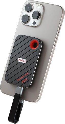Netac 512GB Magnetic Portable SSD, ZX20 II, up to 2000MB/s Read 1700MB/s Write Speed, Snap and Go, USB 3.2 Gen2 External Solid State Drive Compatible for Smartphone/Laptops/Business Travel Essential in Saudi Arabia