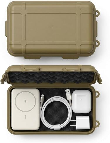 8x5 Hard Case with Foam for 3.5" Hard Drive, USB SSD, Disk, Tool | Water Repellent EDC Container & Essential Electronic Protective Organizer for Office, Lab, Workshop, and Travel in Saudi Arabia
