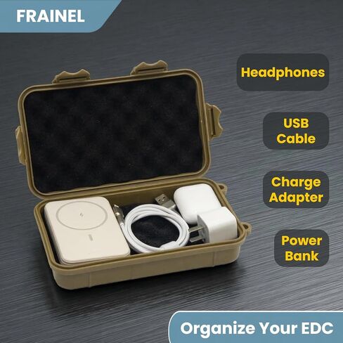 8x5 Hard Case with Foam for 3.5" Hard Drive, USB SSD, Disk, Tool | Water Repellent EDC Container & Essential Electronic Protective Organizer for Office, Lab, Workshop, and Travel in Saudi Arabia