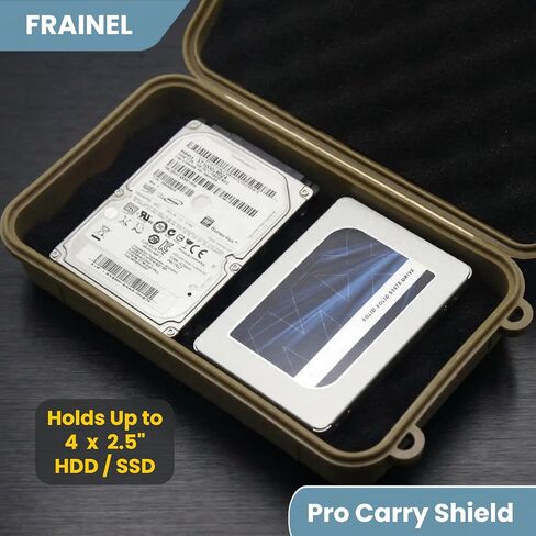 8x5 Hard Case with Foam for 3.5" Hard Drive, USB SSD, Disk, Tool | Water Repellent EDC Container & Essential Electronic Protective Organizer for Office, Lab, Workshop, and Travel in Saudi Arabia