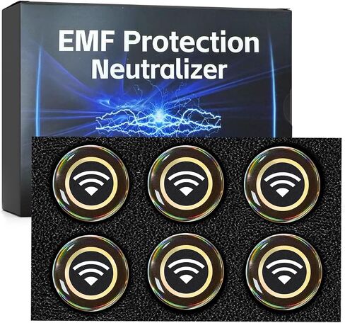 12 Pieces Blocker Protection Neutralizers Stickers for Cell Phones Tablets Laptops Computer WiFi Printer TV Electronic Devices Black in Saudi Arabia