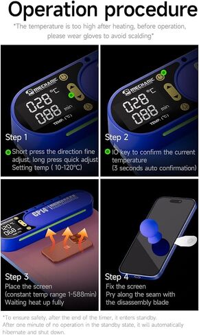 LCD Screen Heating Pad for Smartphone and Ipad-LCD Screen Seperator Machine Repair Tools Heat Plate Double Layer Silicone (CP14+) in Saudi Arabia