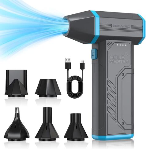 Hausmeister Airflex Mini Compressed Air Duster 120,000 RPM Electric Air Duster, Reusable Cordless Blower Replaces Canned Air for Keyboard, PC, Car, Electronics Cleaning (Gray) in Saudi Arabia