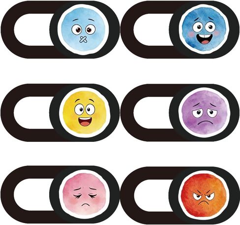 6Pcs 6 Styles Camera Cover Slide Flowers Pattern, Phone Front Camera Blocker 0.04 Inch Ultra Thin Privacy Guard Accessories for Laptop Desktop Computers Tablet Notebook Mini PC Office Use in Saudi Arabia