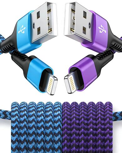 10ft Apple Lightning Cable USBC USB Type C to Lightning iPhone Charger Cord | Fast Charging Lightening Wire for iPhone 14 Pro Max 14 Plus 13 Pro Max/13Pro/12/11/X/XR/XS/8, USB-C Lighting Cords - 2Pack in Saudi Arabia