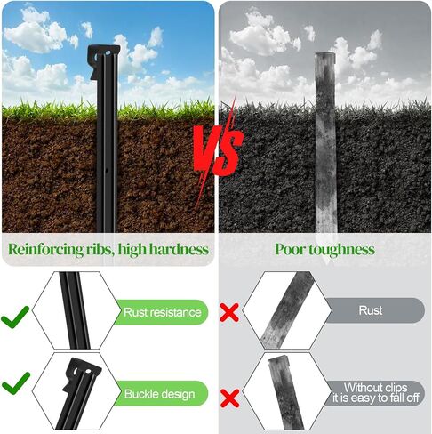 20 Pack 10'' Tent Stakes, Heavy Duty Metal Garden Landscape Edging Stakes | Garden Edging Stakes Anchoring Spike for Grass Barrier,Bender Board,Garden Edging,Tents,Pet Tie Outs,Shade Cloths,Inflatables in Saudi Arabia