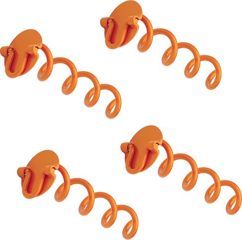 Vortex (4-Pack) 10" Spiral Ground Anchors, Steel Screw In with Folding Ring, 275 lb Pull Force, Orange ANCFR10-ORG-R in Saudi Arabia