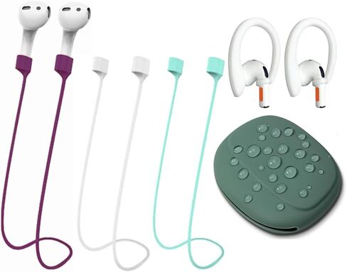 BUISAMG AirPods Magnetic Anti-Lose Strap, Soft Silicone Sport Lanyard | for AirPods Pro 2, Pro, 4, 3, 2 & 1, Neck Cord Cord for Headphones, 4-Pack in Saudi Arabia