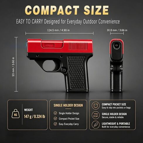 2026 Windproof Flame Gun-Shaped Lighter with Built-in 3 Cigarette Holders (Holds 10/12/20 Cigarettes); Multi-Functional Portable Lighter, Suitable for Outdoor Camping and as a Gift. in Kuwait