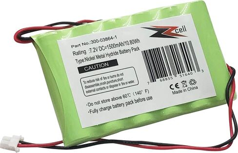 ZZcell® Battery for Honeywell Alarm LYNXRCHKITHC 781410403291 55026089 WALYNX-RCHB-SC WALYNXRCHBSC LYNXRCHKIT-SC ADEMCO 300-03865, 7.2V, 1500mAh (Note: Please Check Part No. Before Purchase) in Saudi Arabia