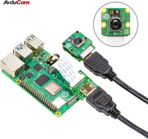 وحدة تمديد كابل Arducam CSI إلى HDMI مع كابل FPC 15 سنًا 60 مم لكاميرا Raspberry Pi V3/V1/V2/HQ (عبوة من قطعتين، مجموعة واحدة) in Kuwait