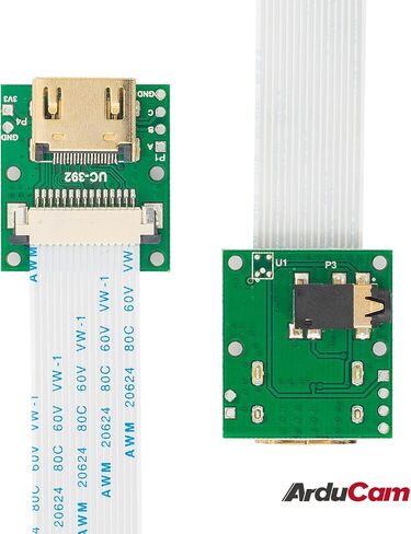 وحدة تمديد كابل Arducam CSI إلى HDMI مع كابل FPC 15 سنًا 60 مم لكاميرا Raspberry Pi V3/V1/V2/HQ (عبوة من قطعتين، مجموعة واحدة) in Kuwait