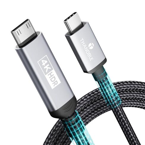 USB-C to Mini HDMI Cable, 4K@60Hz, 2K@120Hz, 1080p@120Hz, 6FT | Type-C to Mini HDMI, 4K HDR/ARC, Thunderbolt 4/3, Aluminum Shell, MacBook Pro/Air, iPhone 15/16/17, Galaxy S26/25, iPad Pro in Saudi Arabia