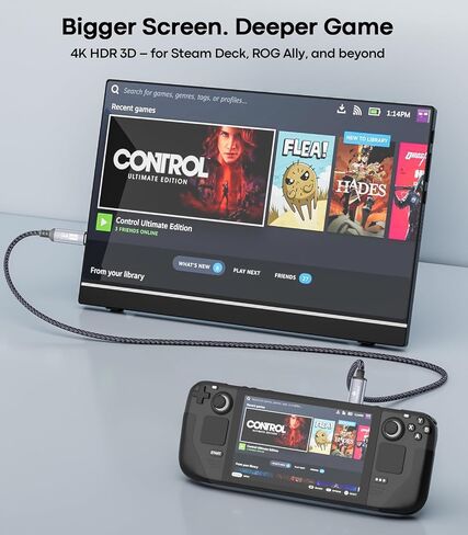 USB-C to Mini HDMI Cable, 4K@60Hz, 2K@120Hz, 1080p@120Hz, 6FT | Type-C to Mini HDMI, 4K HDR/ARC, Thunderbolt 4/3, Aluminum Shell, MacBook Pro/Air, iPhone 15/16/17, Galaxy S26/25, iPad Pro in Saudi Arabia