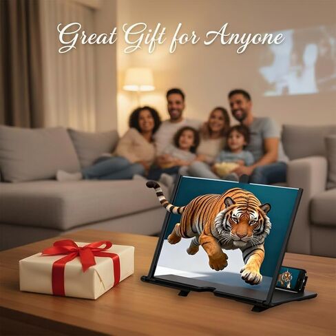 Screen Magnifier Version, 2026 New 3D HD Screen Magnifier for Cell Phone with Foldable Stand, Display Magnifier for Videos, Movies, Gaming, Travel and Home Use (Black, 10'') in Saudi Arabia