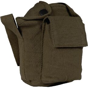Rothco Vintage Canvas Canteen Cover Bag w/Shoulder Strap, Heavy Duty Water Bottle Holder for Hiking, Camping, Travel in Kuwait