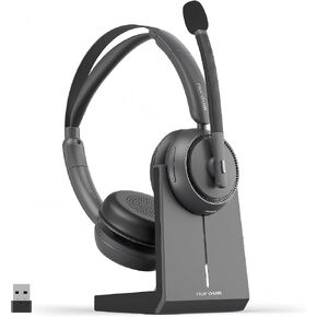 NUROUM HP31D Wireless Headset with Noise Cancelling Mic and Dongle | Charging Stand, Multi-Point, All-Day Comfort, Long Battery Life, One Button Mute, Versatile Connectivity in Saudi Arabia