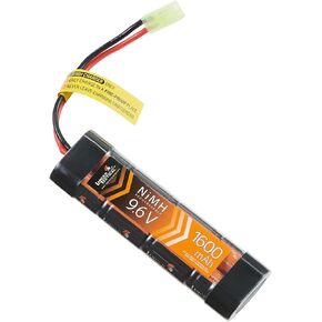 Lancer Tactical 9.6V Airsoft Battery 1600mAh NiMH Flat Battery Pack w/Mini Tamiya Connector for Airsoft MP5, Scar, M249, M240B, M60, G36, M14, RPK, PKM in Saudi Arabia