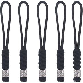 Trufas 5 Pack Small Knife Lanyards Zipper Pulls Paracord Keychains Black in Saudi Arabia