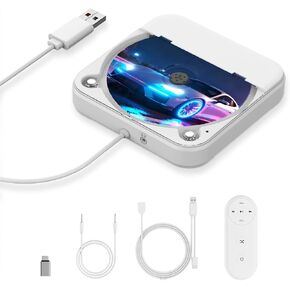 CD Player for Car,MONODEAL External Portable Car CD Players with AUX Cable & Remote Control,Universal USB CD Player for Vehicle,Laptop,TV,Computer,for Android 4.4 and Above Navigation in Kuwait