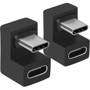USB C 180 Degree Angled Adapter, U Shape USB C 3.1 Male to Female Type-C Angled High-Speed Data Transfer Connector Compatible for Samsung, MacBook and More in Saudi Arabia