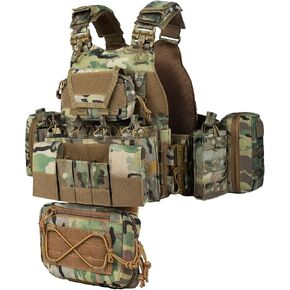 BOMTURN Great Outdoor Tactical Vest Molle Quick Release Adjustable Detachable Modular Vest in Saudi Arabia