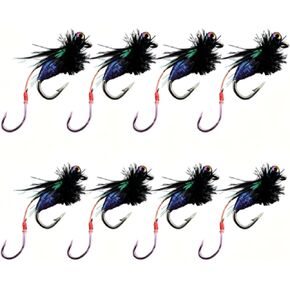 8Pcs Realistic Stonefly Nymphs Fly Fishing Flies - Innovative Double Hook Design for Higher Hookup Rate, Hand-Tied Lifelike Nymph Lures for Trout Bass Panfish, Size 12 Sharp Hooks in Saudi Arabia