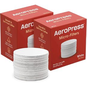AeroPress White Paper Micro-Filters, 2 pack, 700 Count Count | Compostable Coffee Filters Made From White, Chlorine-Free Paper, Fits Standard Size AeroPress Manual Coffee Makers in Saudi Arabia