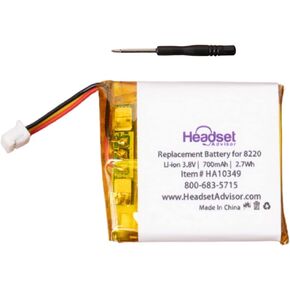 Headset Advisor Compatible Battery Replacement for Plantronics Savi 8220 Headset- Includes Micro Screwdriver in Saudi Arabia