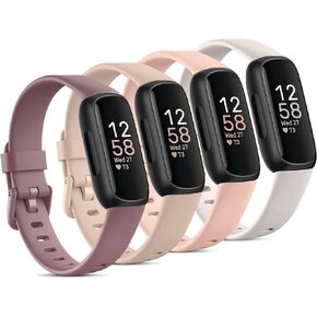 Odbeai 4 Pack Sport Bands Compatible with Fitbit Inspire 3 Bands Women Men | Silicone Band Compatible with Fitbit Inspire 3 Bands for Women Men,Soft Replacemen Strap for Inspire 3 Fitness Tracker,Small in Saudi Arabia
