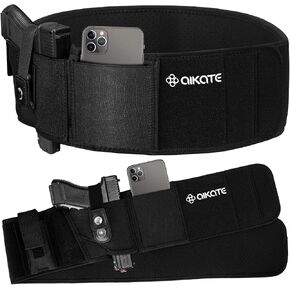 AIKATE Upgraded Belly Band Holster for Concealed Carry, Deep Concealment Gun Holster for Men, Waist Holsters Fits for Glock 19, 17, S&W M&P Shield 9MM Most Pistols in Saudi Arabia