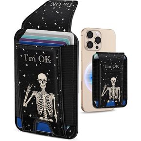 Shorogyt Compatible with Magsafe Wallet with Flap Cover, Castle | Fits 7 Cards, Magnetic Card Holder, Elastic Pocket, RFID Magnet, Slim Phone Wallet, for iPhone 17/16/15/14/13/12 Series in Saudi Arabia