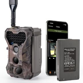 Meidase S965 Pro Cellular Trail Camera (Non-WiFi), 4G LTE Remote Monitoring, Live View, 7800mAh Battery, GPS Tracking, Multi-Cam Data Plan, Motion Activated in Saudi Arabia