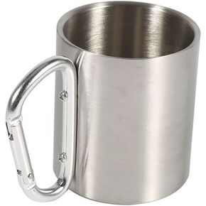 20oz Stainless Steel Camping Mug Leak-Proof Insulated Design Portable Travel Cup with Handle Carabiner for Hiking Backpacking Outdoor Activities in Saudi Arabia