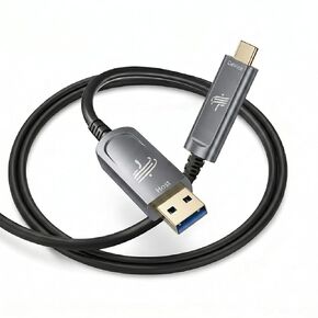 كابل ألياف ضوئية من USB A إلى USB C بطول 50 قدمًا وبصري نشط بسرعة 10 جيجابت في الثانية | USB 3.2 Gen2، Zero EMI، لكاميرا ويب Logitech، سماعة رأس VR/AR، مؤتمرات الفيديو، التحكم الصناعي، التصوير المربوط in Kuwait