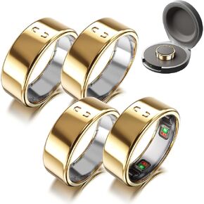 4 Pack Ring Cover Compatible for Oura Ring 5, Resistant TPU, Gold | 0.5mm Ultra-Thin Ring Protector Case，Scratch Resistant TPU Smart Ring Cover Accessories for Women Men, Easy to Use in Saudi Arabia