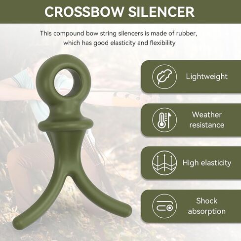 Compound Bow String Silencers, Archery Bow String Dampener | Compound Bow String Stabilizer for Various Archery Bow, Noise Reduction and Vibration Control, Not Require Bow Press (4 Pack) in Saudi Arabia