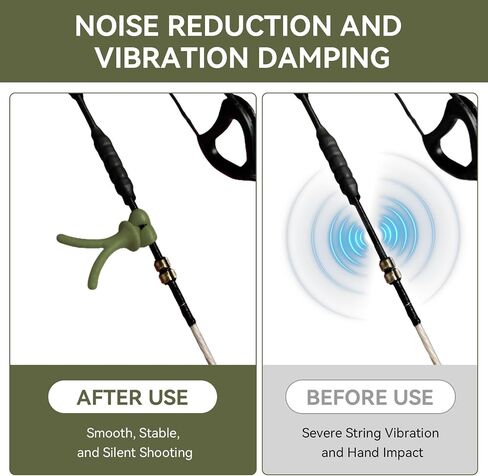 Compound Bow String Silencers, Archery Bow String Dampener | Compound Bow String Stabilizer for Various Archery Bow, Noise Reduction and Vibration Control, Not Require Bow Press (4 Pack) in Saudi Arabia