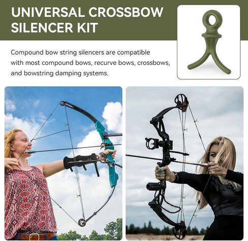 Compound Bow String Silencers, Archery Bow String Dampener | Compound Bow String Stabilizer for Various Archery Bow, Noise Reduction and Vibration Control, Not Require Bow Press (4 Pack) in Saudi Arabia
