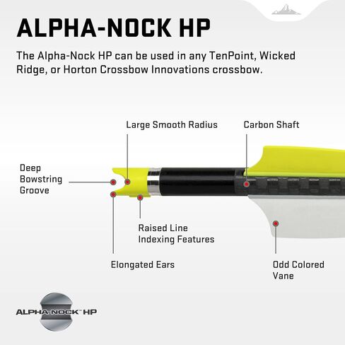 TenPoint Crossbow Discharge Arrow - Includes 20" Carbon Arrow with Alpha-Nock HP, HP Aluminum Bushing, Discharge Collar & Field Tip | Alpha-Nock HP, HP Aluminum Bushing, Discharge Collar, Field Tip, Includes 20" Carbon Arrow in Saudi Arabia