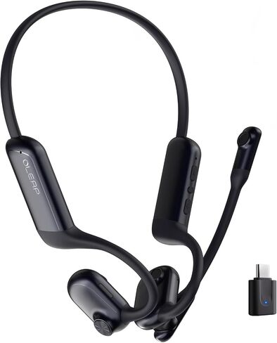 P200b Pro Wireless Headset with Microphone for Work, Open Ear Bluetooth Headphones with AI Noise Cancelling, Clear Calls and Meetings, One-Key Mute, USB Dongle for Phone, Laptop, PC in Saudi Arabia