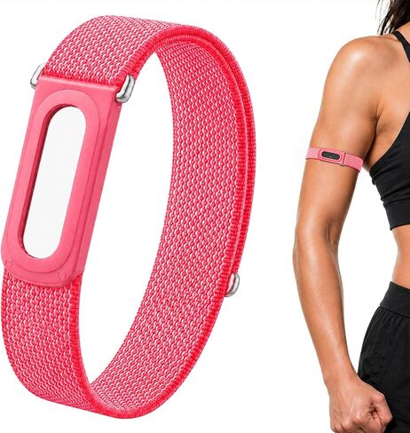 Nylon Bicep Band Compatible with Google Fitbit Air, Adjustable Arm Strap | Soft, breathable elastic nylon with an adjustable hook-and-loop fit for gym, running, training, and everyday wear. in Saudi Arabia