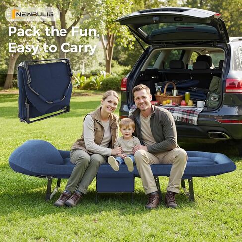 NEWBULIG Camping Cots for Adults, Camping Cot with Mattress | Pillow and Side Pocket, 6-Angle Adjustable Folding Camp Bed, Hiking Office Guest, 450lbs in Saudi Arabia