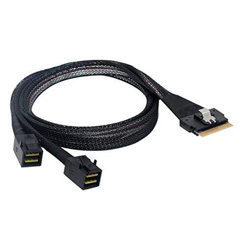 xiwai PCIE Express 3.0 4.0 Slimline SFF-8654 8X to Dual NGFF NVME M.2 AHCI Raid Card VROC Raid0 Hyper Adapter in Saudi Arabia