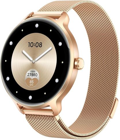 Smart Watch for Women, 1.27" HD AMOLED Smartwatch (Answer/Call) for iPhone/Android/Samsung, Fitness Tracker with 120+ Sport Modes, Heart Rate/Sleep/Health Monitor, IP68 Waterproof, 2 Bands in Saudi Arabia