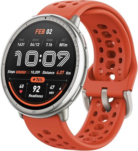 Amazfit Active 2 Smart Watch 44mm, GPS Maps with Direction, Fitness Tracker, 10 Day Battery, Sleep Monitor, 160+ Sport Modes, Water Resistant, Black Silicone (Renewed) in Saudi Arabia